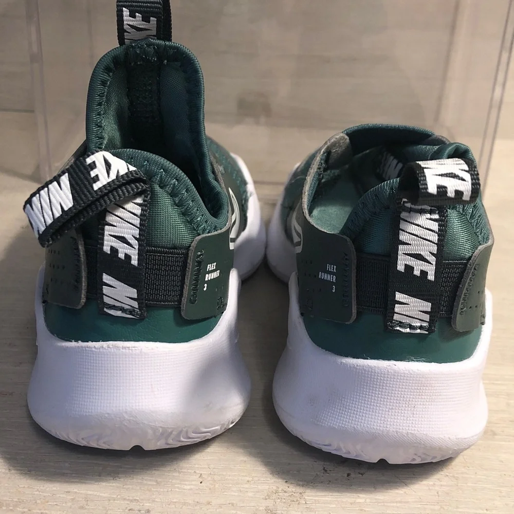 Nike Flex Runner 3 FN1449-300 Baby/Toddler Green/White Size 9C